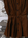 Mutedance 25 Spring/Summer Linen/Silk Waist Short Sleeve MD-MD25SS102-BROWN